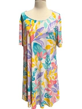 Susan Graver Regular Liquid Knit Fit & Flare Dress size Large petite